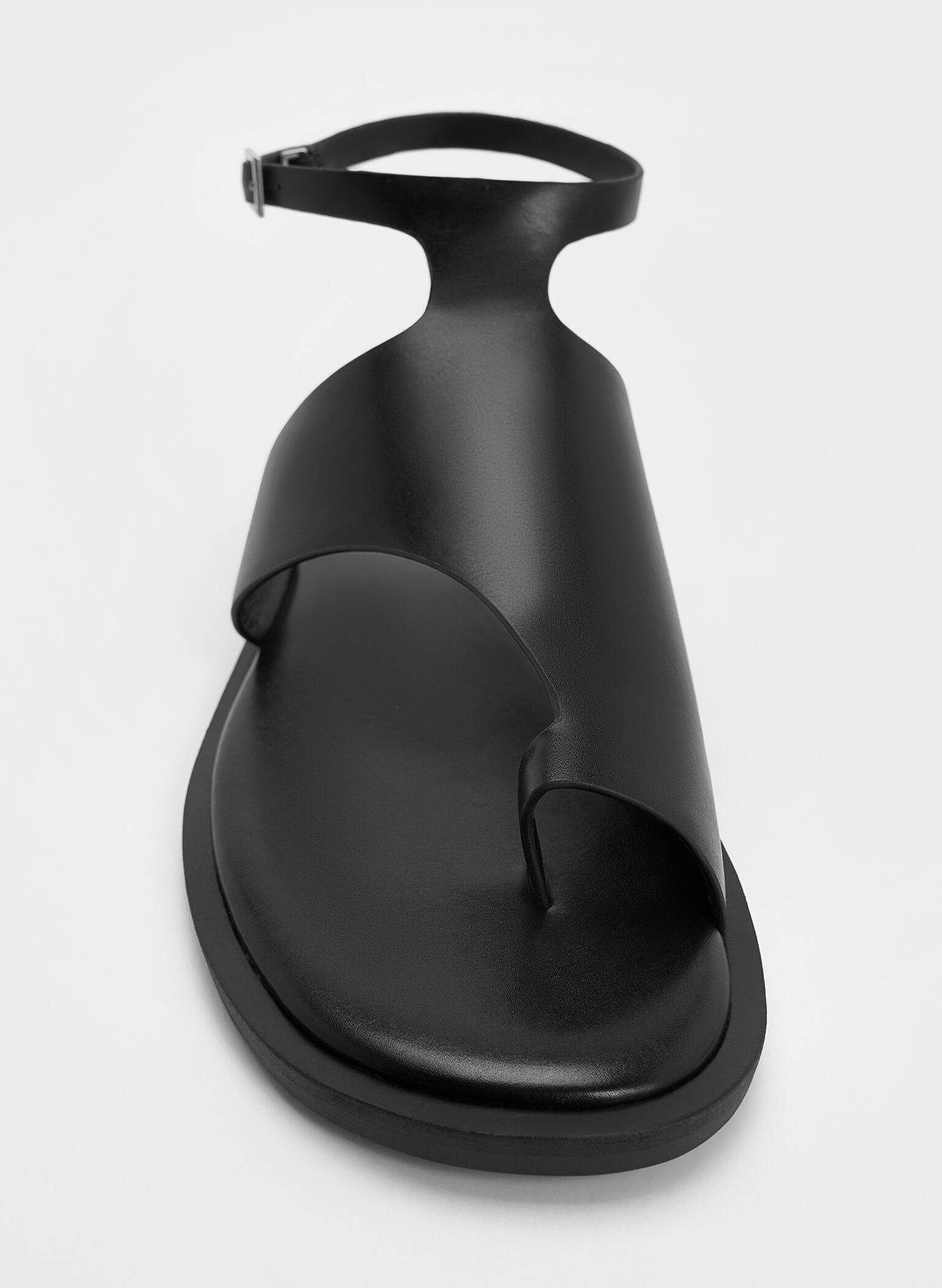 Ankle-Strap Toe-Ring Sandals, Black, hi-res