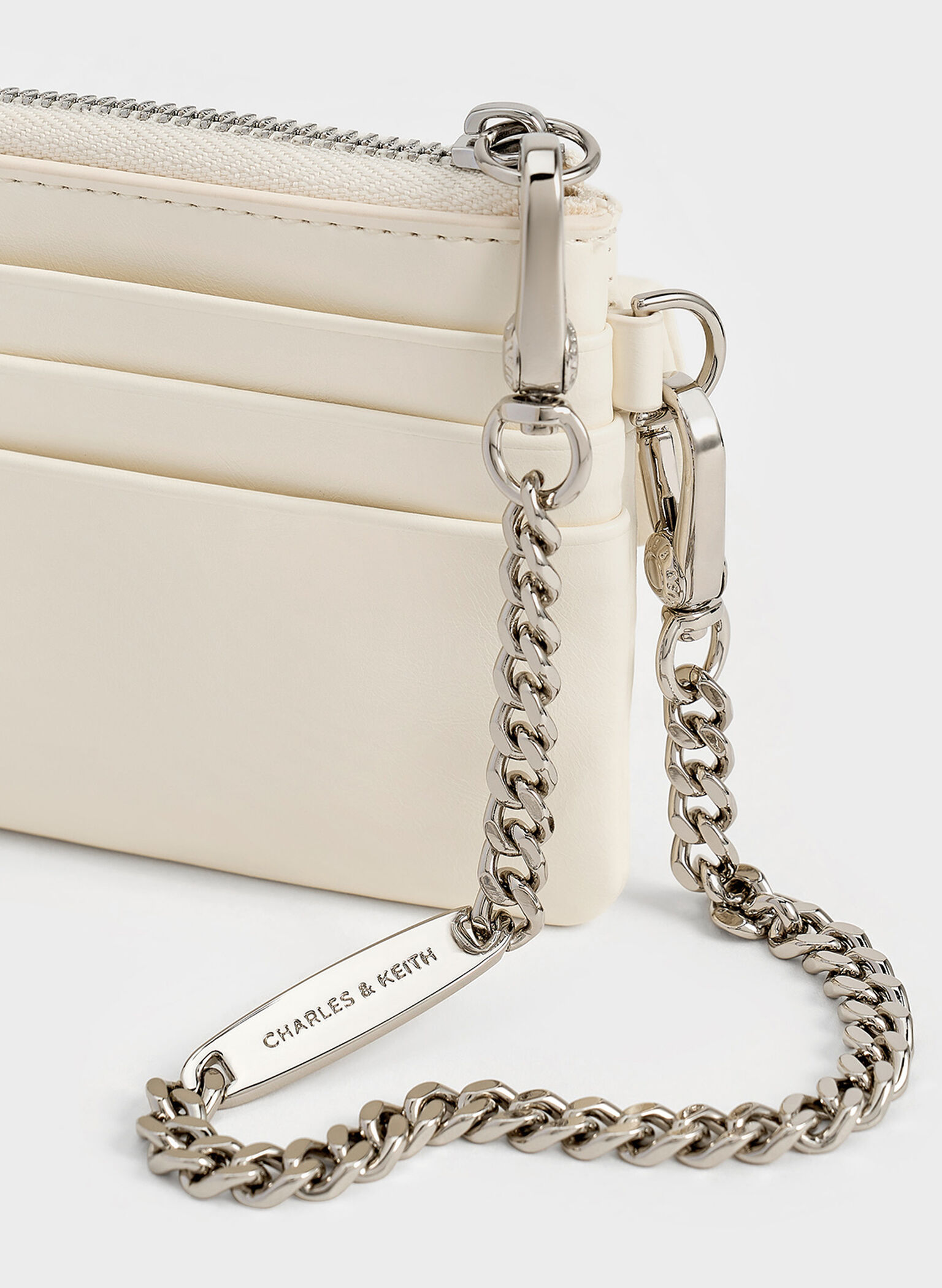 Rachel Front-Pocket Zip-Around Wallet, Cream, hi-res