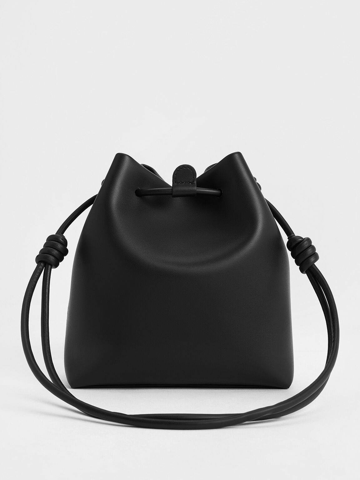 Leia Knotted Bucket Bag Noir