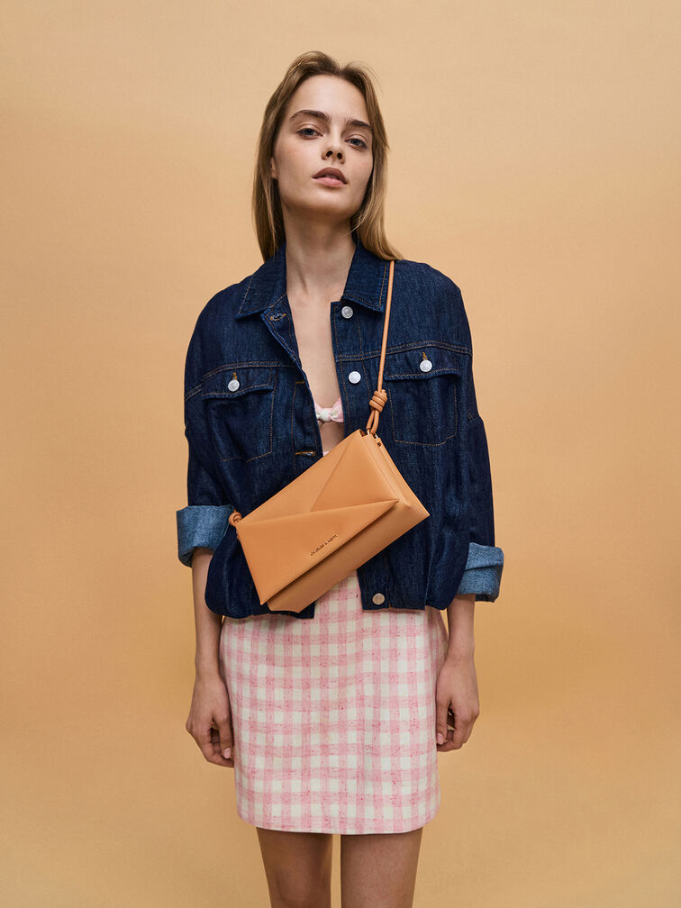 Midori Geometric Shoulder Bag, Toffee, hi-res