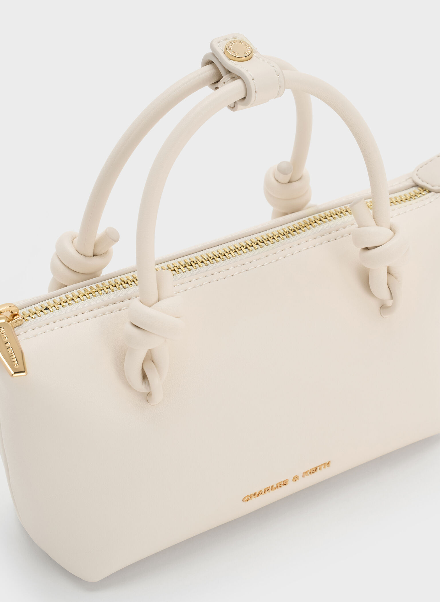 Sammie Knotted-Handle Tote Bag, Cream, hi-res