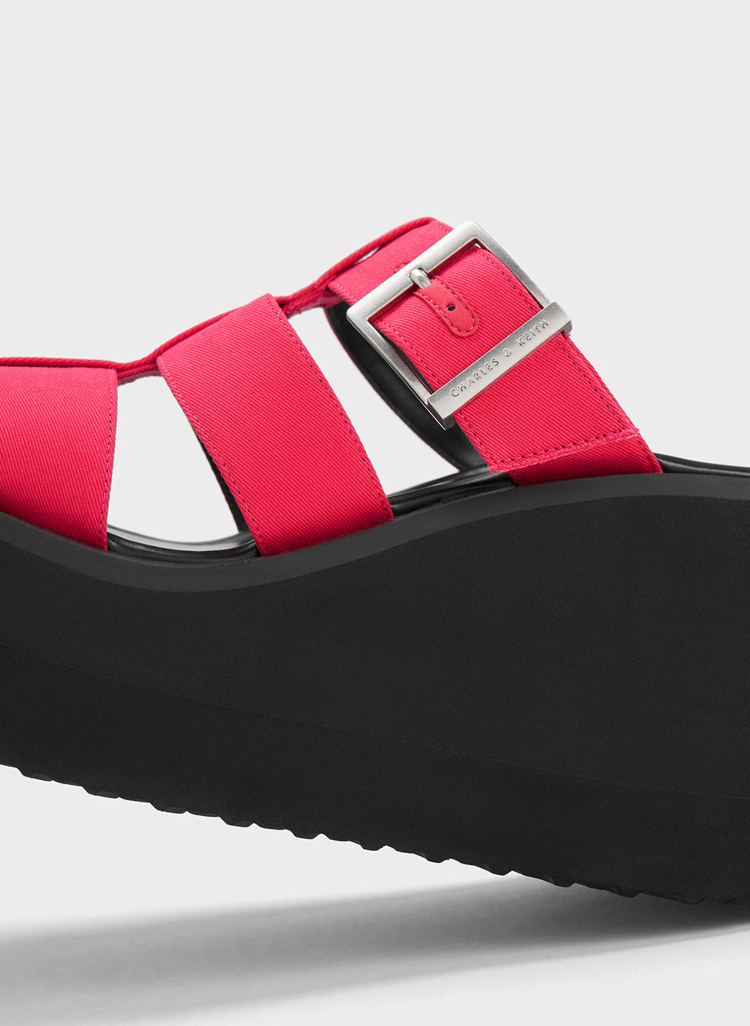 IIsa Flatform Gladiator Sandals, Fuchsia, hi-res