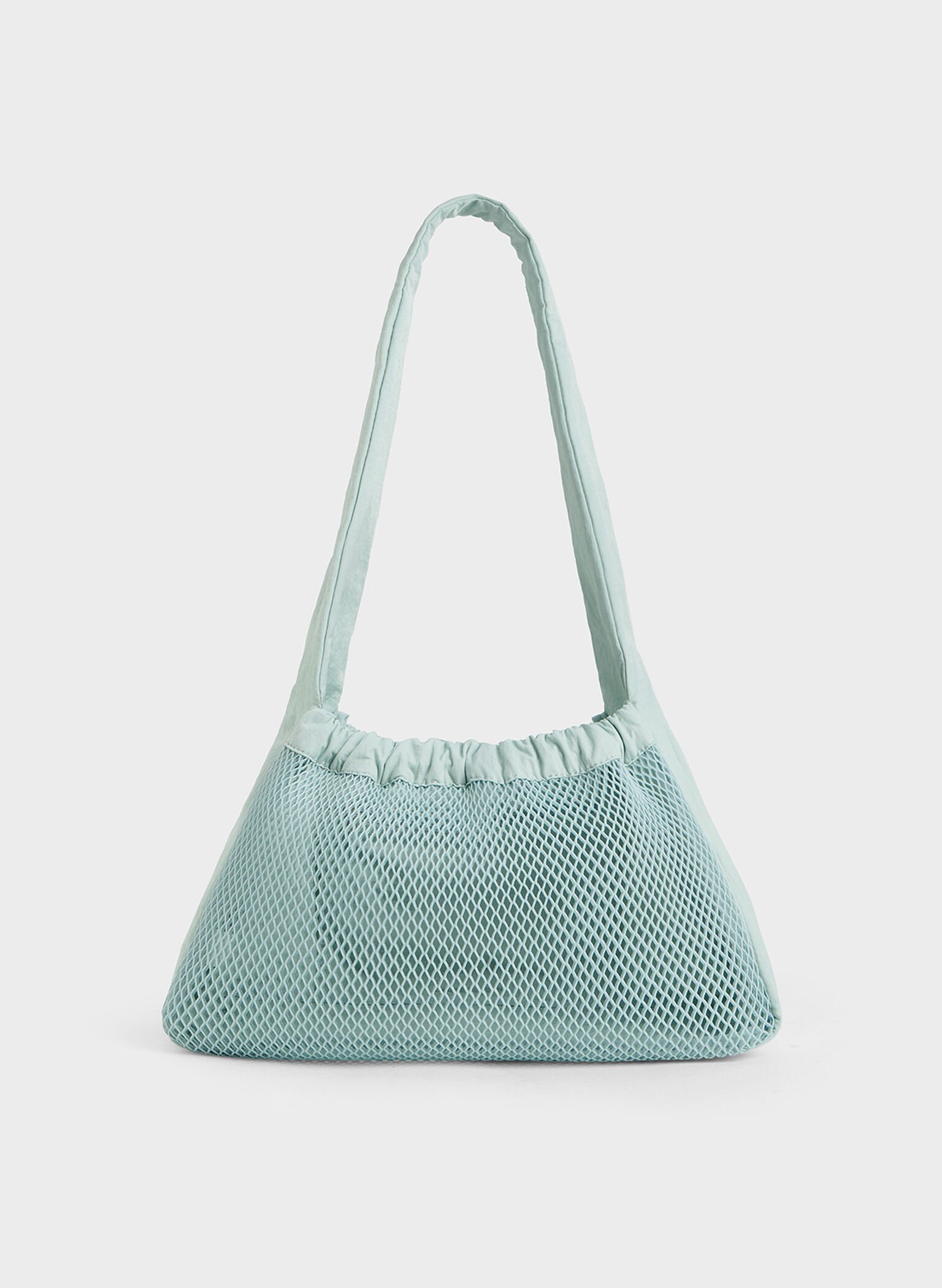 Terra Mesh & Nylon Shoulder Bag, Sage Green, hi-res