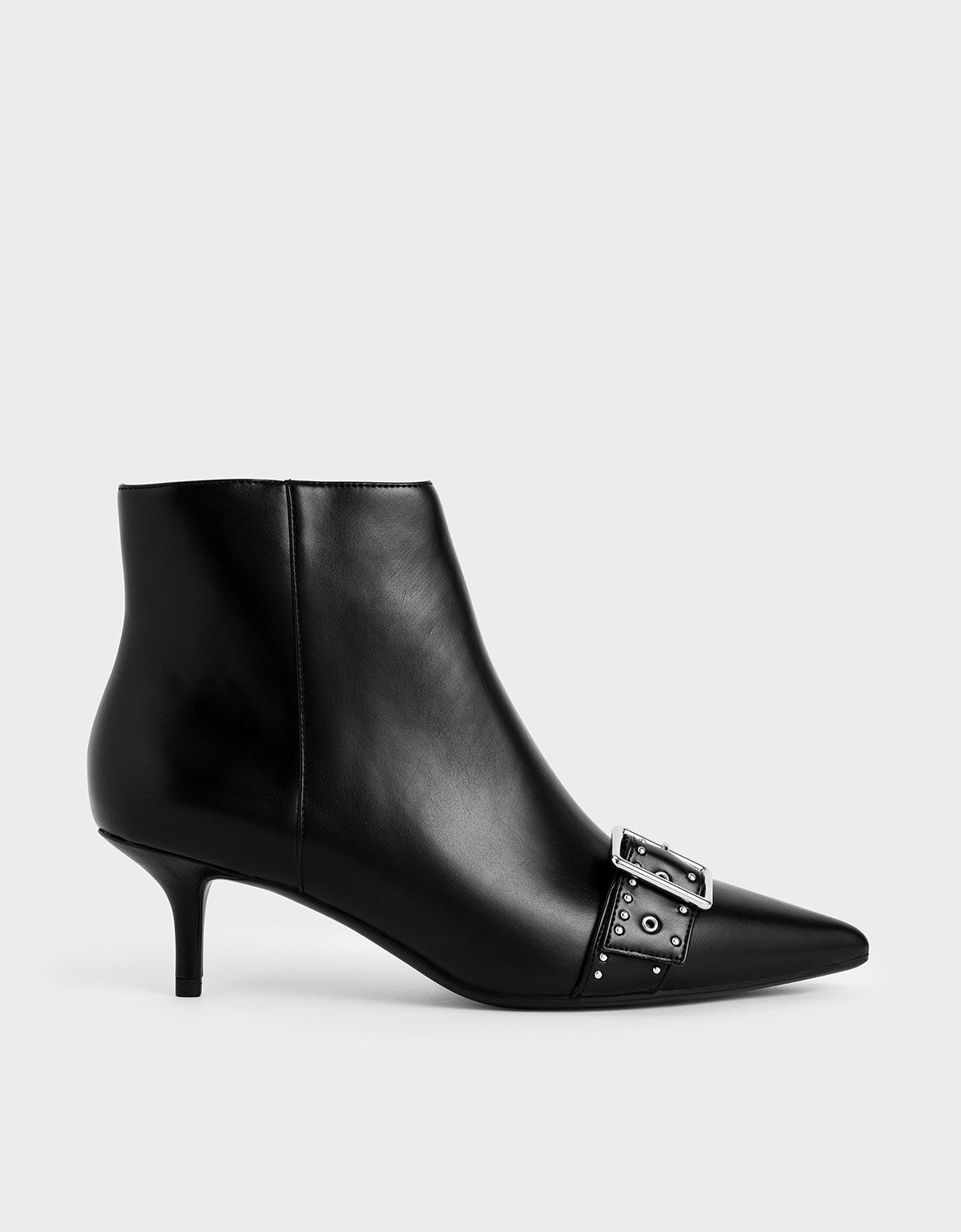 black studded ankle boots
