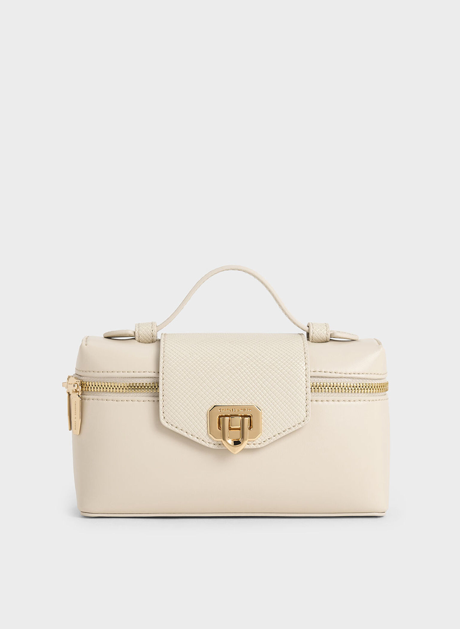 Arwen Top Handle Vanity Bag, Beige, hi-res