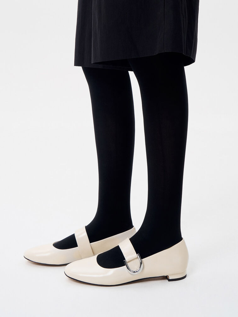 Gabine Leather Mary Janes, White, hi-res