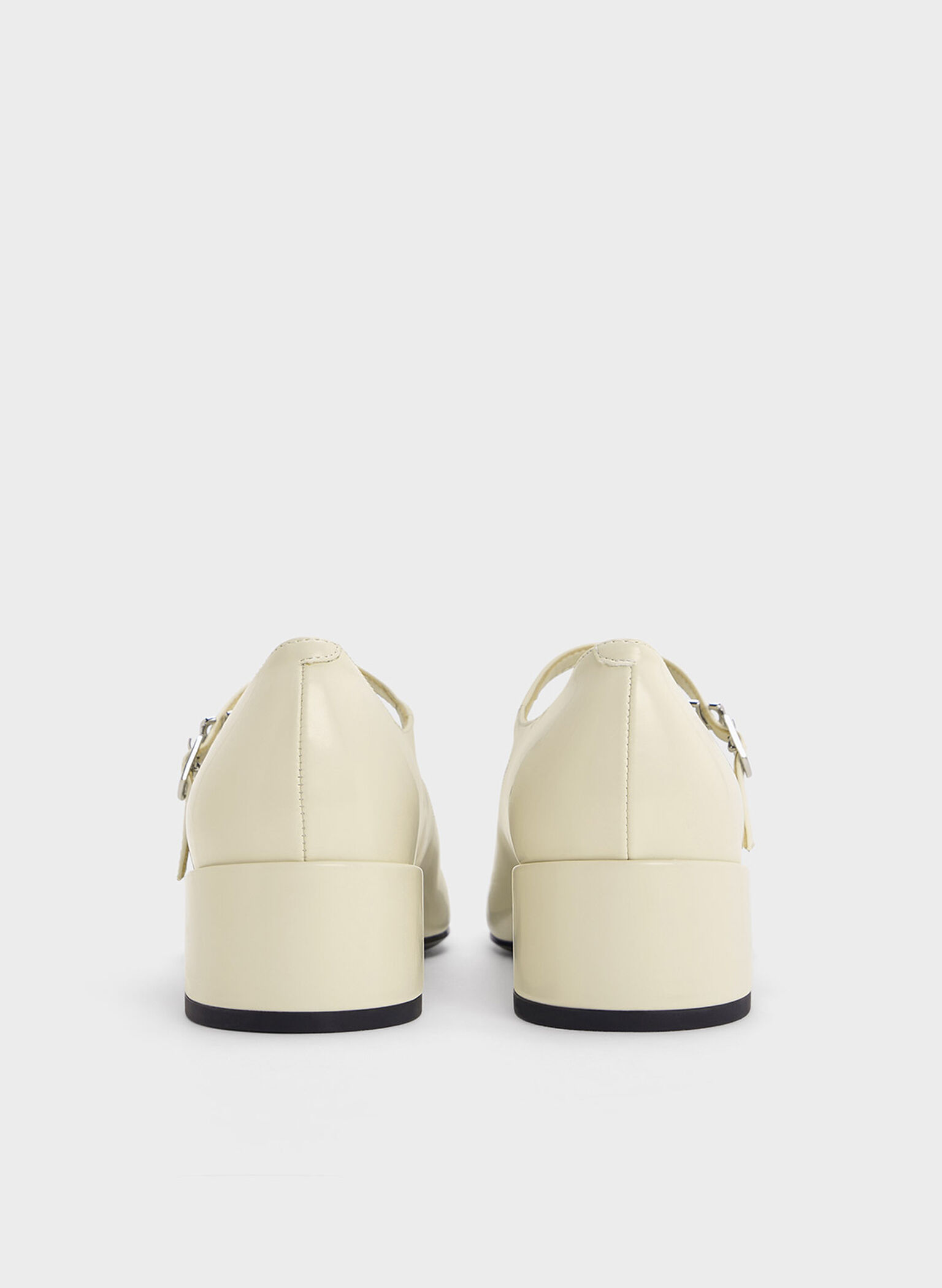 Double-Strap Block-Heel Mary Janes, Chalk, hi-res
