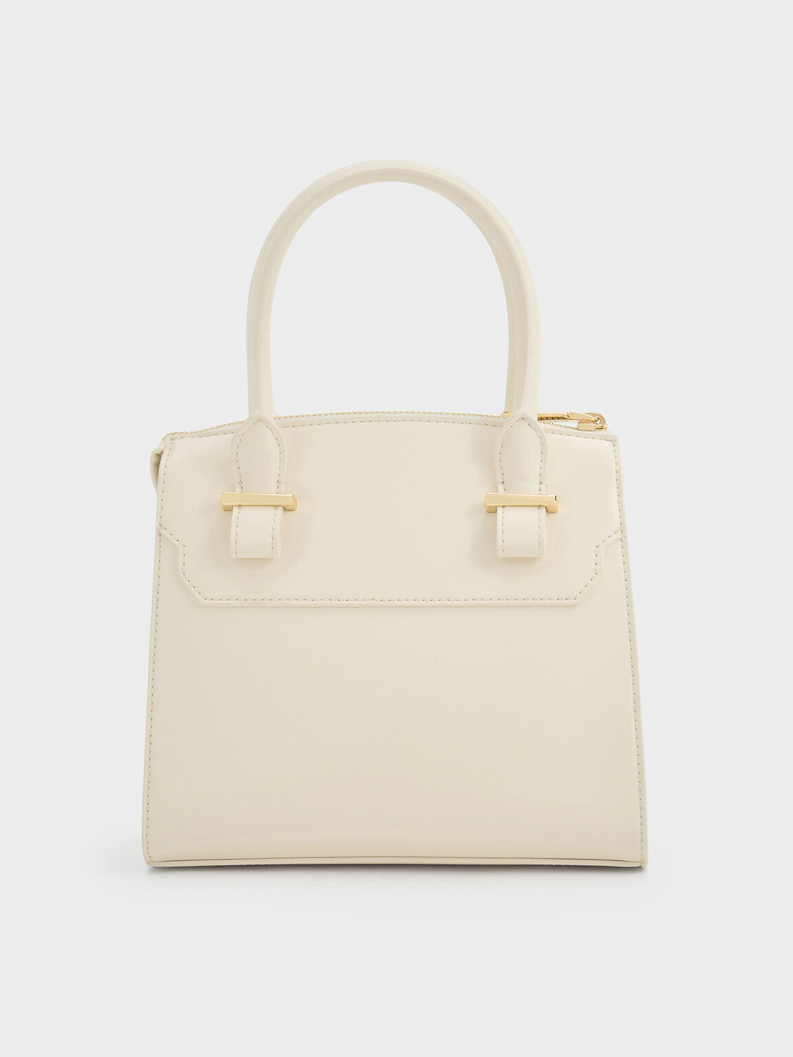 Cream Temmie Structured Tote Bag CHARLES KEITH UK