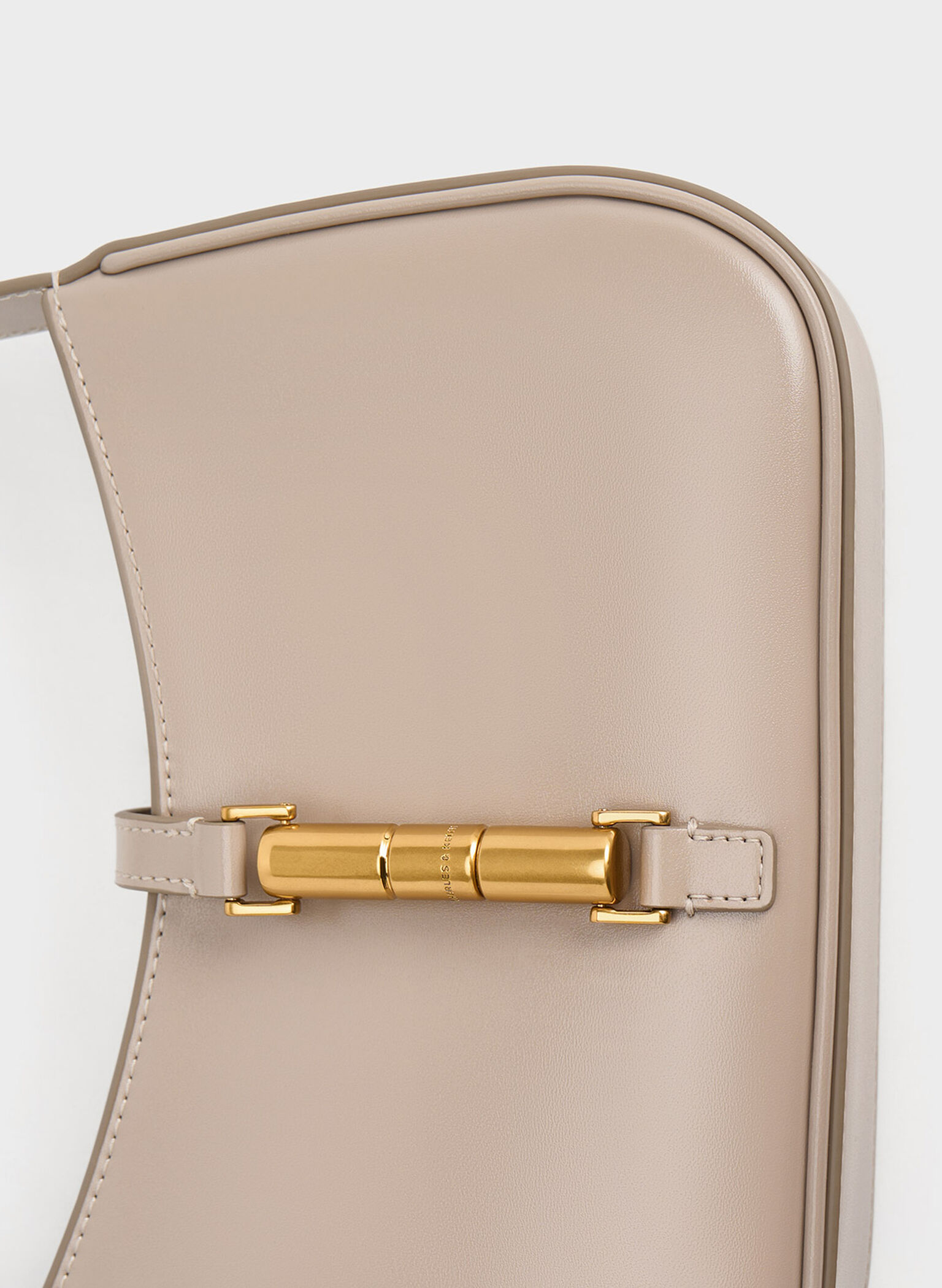 Cesia Metallic Accent Shoulder Bag, Taupe, hi-res