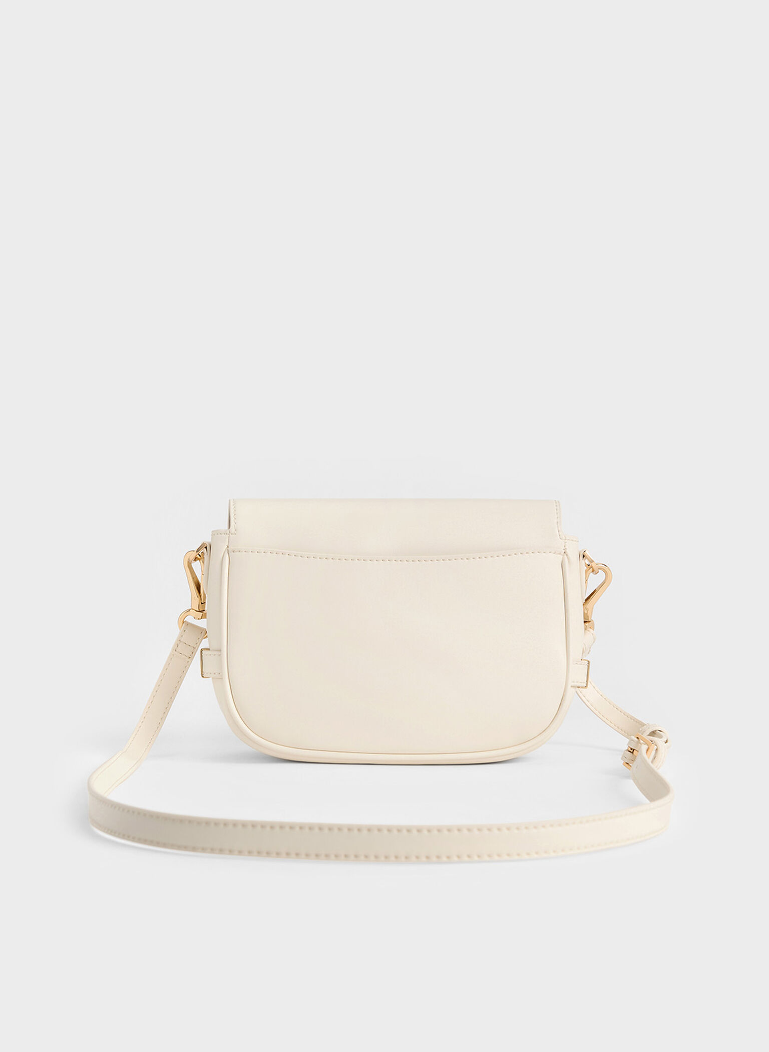 Aurelia Metallic-Accent Saddle Bag, Cream, hi-res