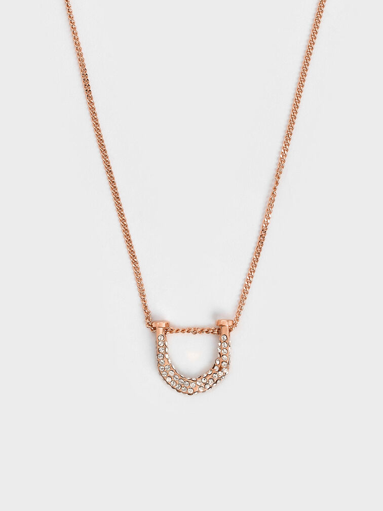 Gabine Swarovski Crystal Necklace, Rose Gold, hi-res
