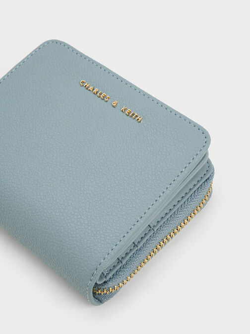 Zip-Around Small Wallet, Slate Blue, hi-res