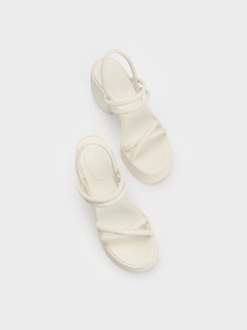 Nerissa Tubular Platform Sandals​, Chalk, hi-res