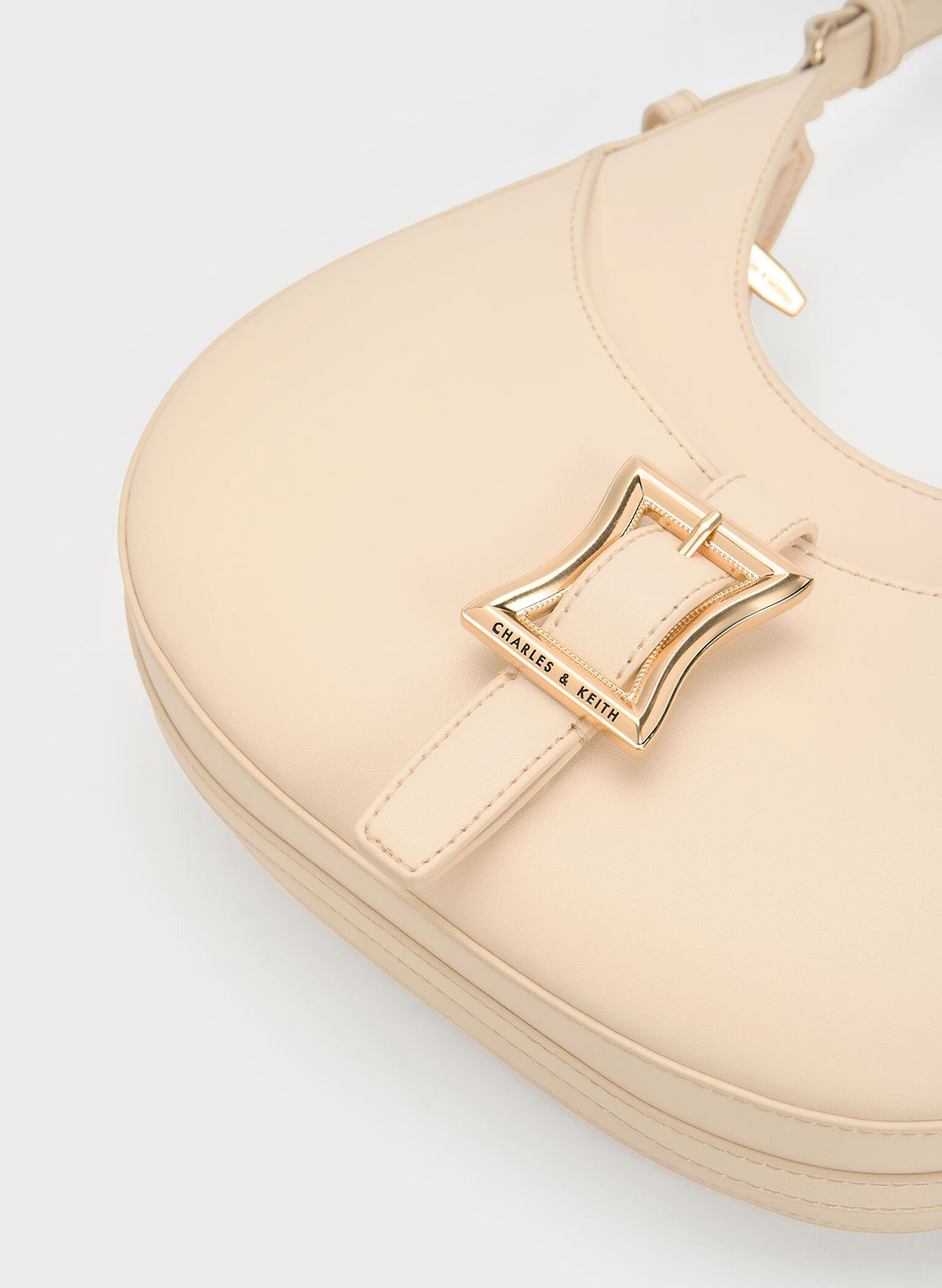 Xanthe Hobo Bag, Beige, hi-res