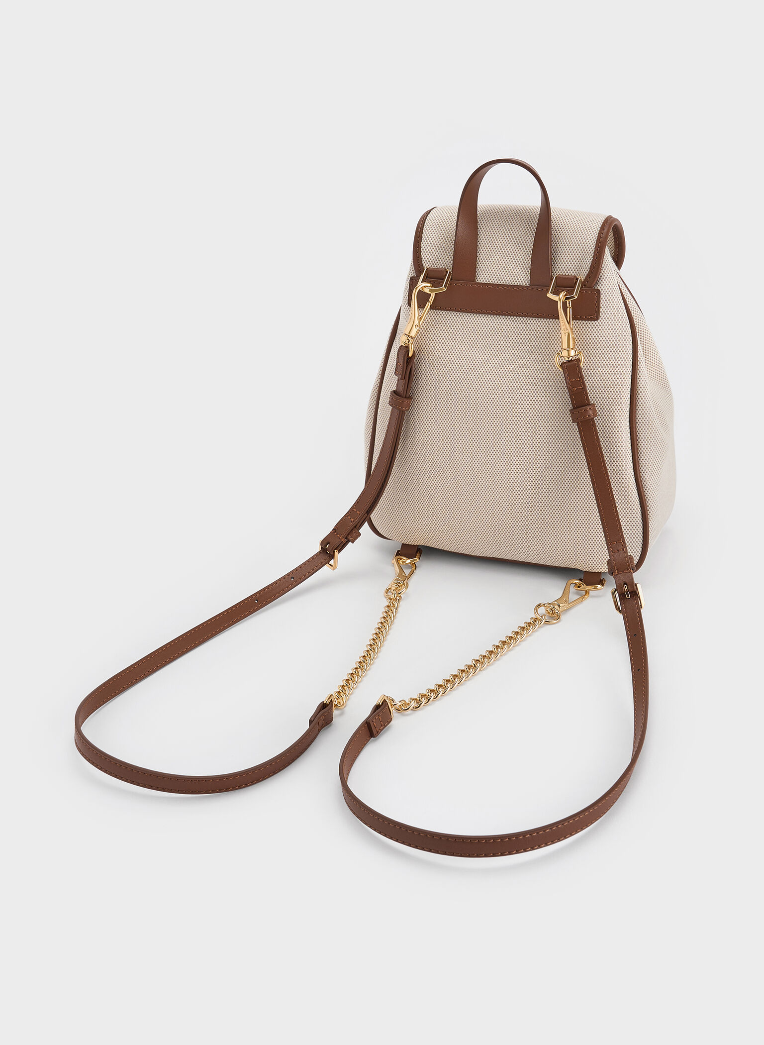 Bryna Canvas Backpack, Taupe Canvas, hi-res