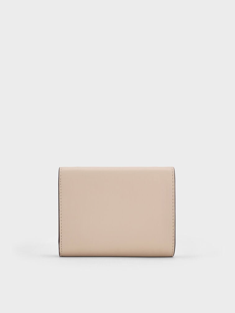 Edna Turn-Lock Knotted-Strap Wallet, Oat, hi-res