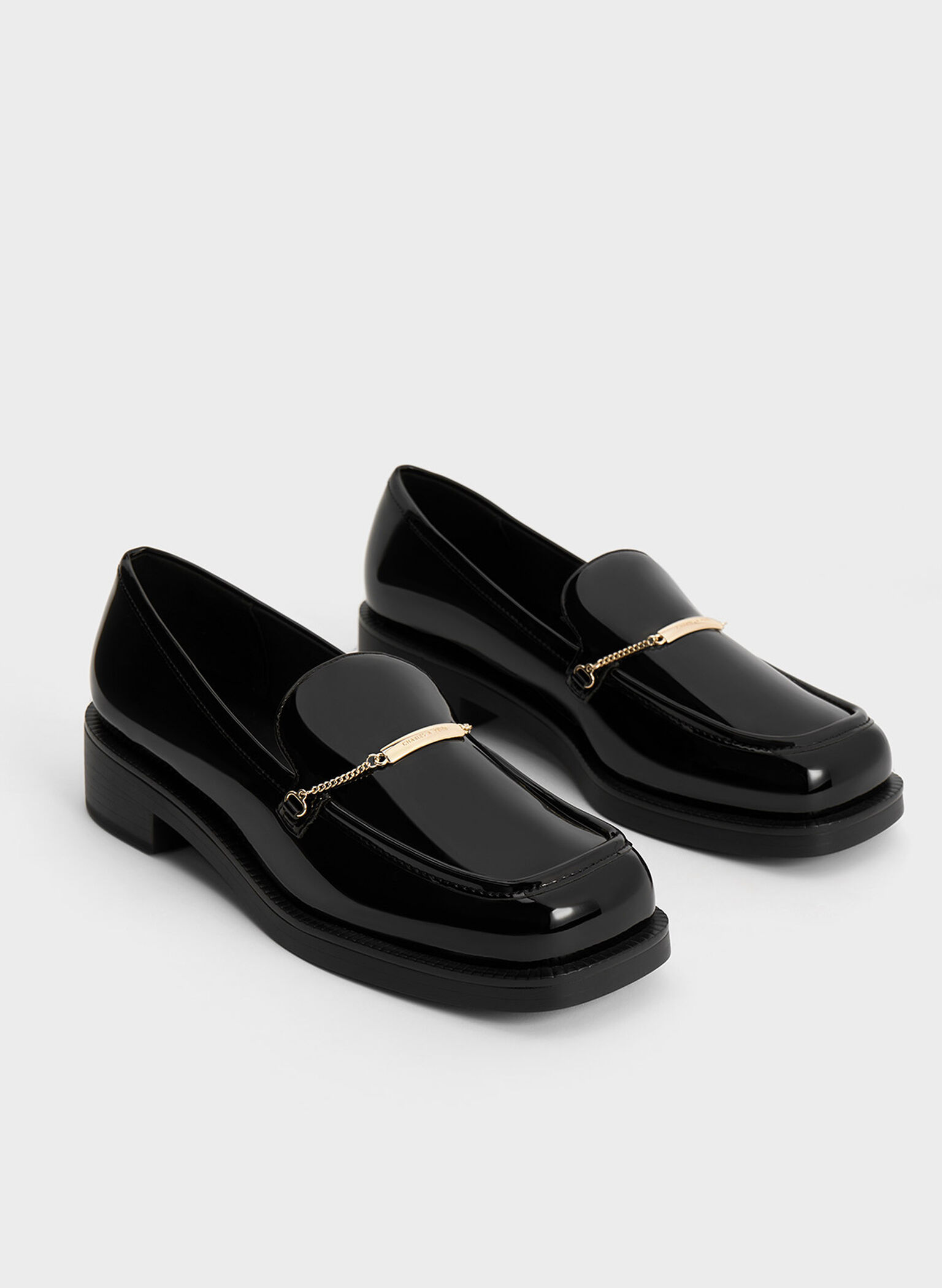 Lexie Metallic-Accent Loafers, Black Box, hi-res