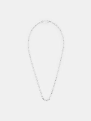 Arleth Chain-Link Pendant Necklace, Silver, hi-res