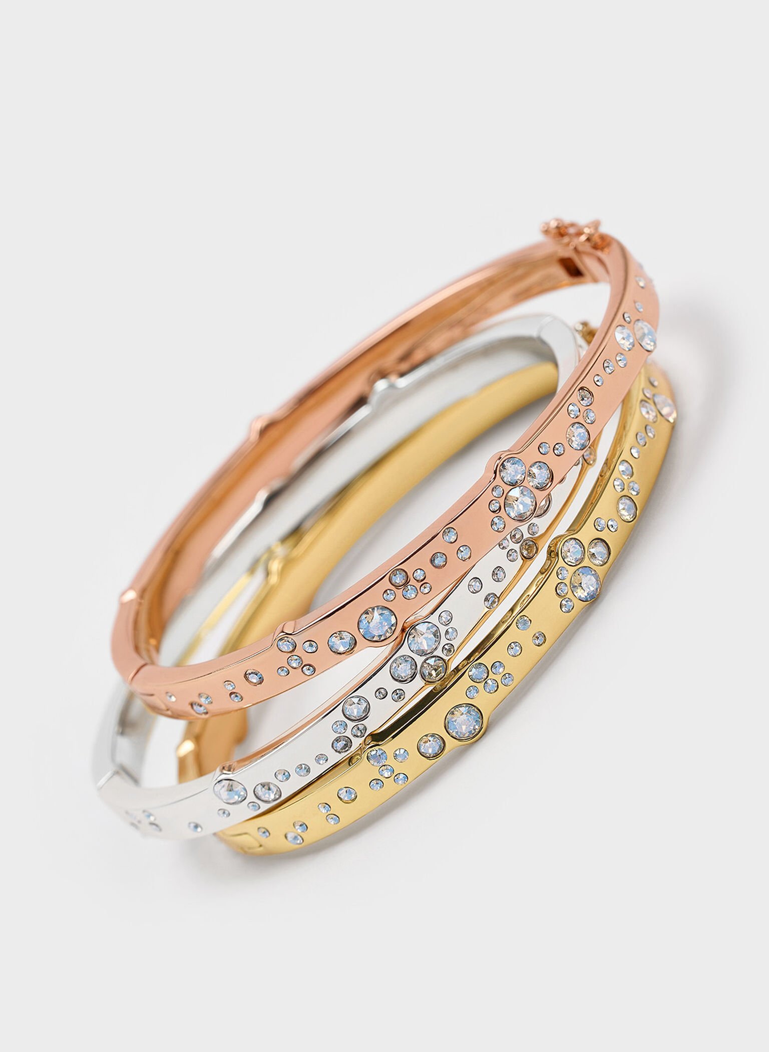 Reverie Crystal Bangle, Silver, hi-res