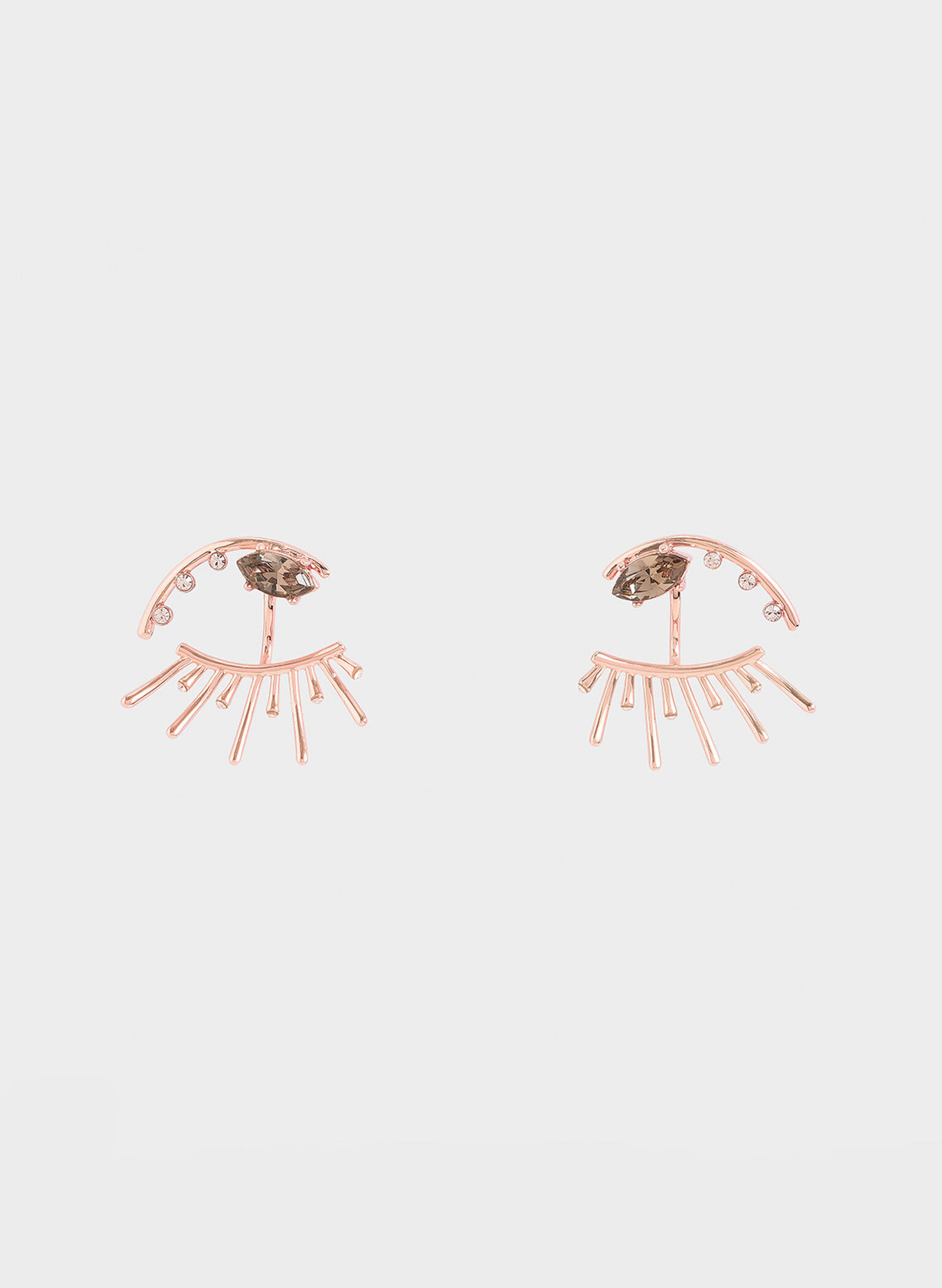 Swarovski® Crystal Stud Earrings, Rose Gold, hi-res