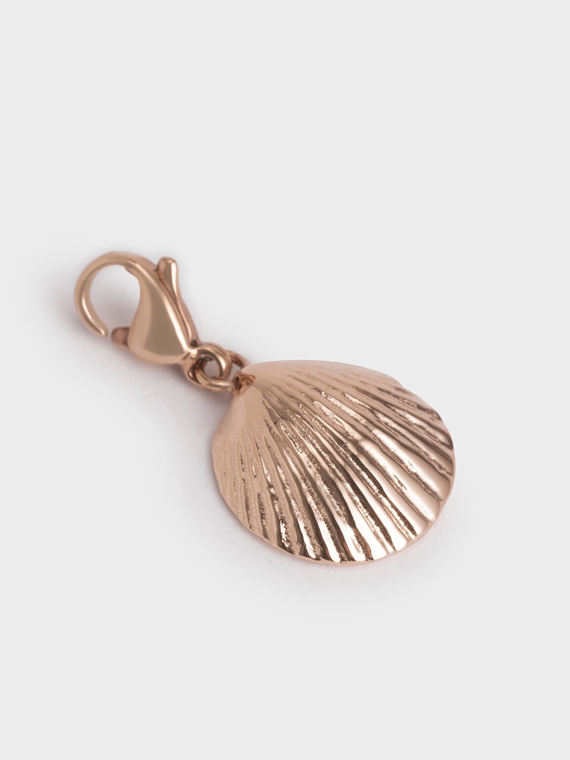 Cockle Seashell Charm, Rose Gold, hi-res