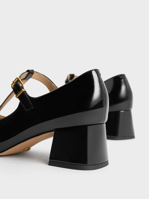 Gabine Leather T-Bar Mary Jane Pumps, Black Box, hi-res