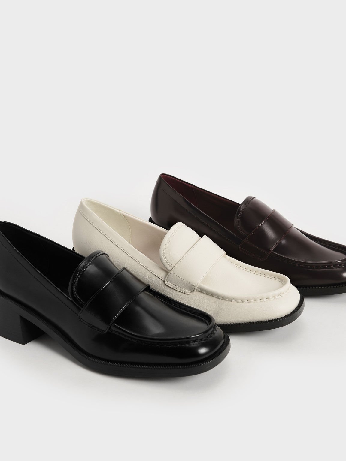 Women's penny loafers with heels clearance