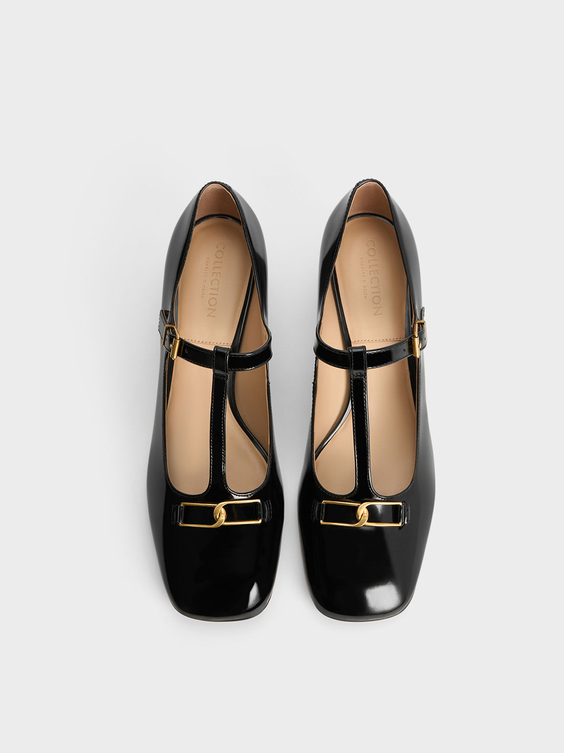 Two tone discount mary jane pumps