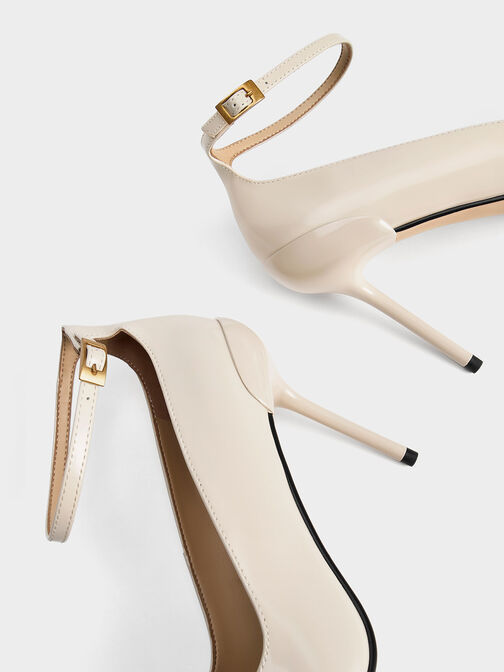 Gabine Leather Stiletto Heel Pumps, Chalk, hi-res