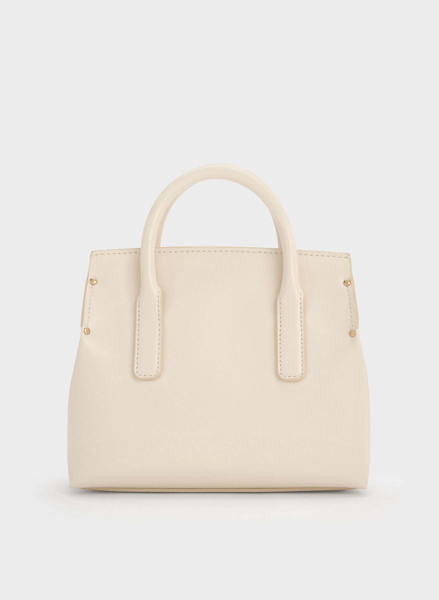 Rene Structured Top Handle Bag, Cream, hi-res