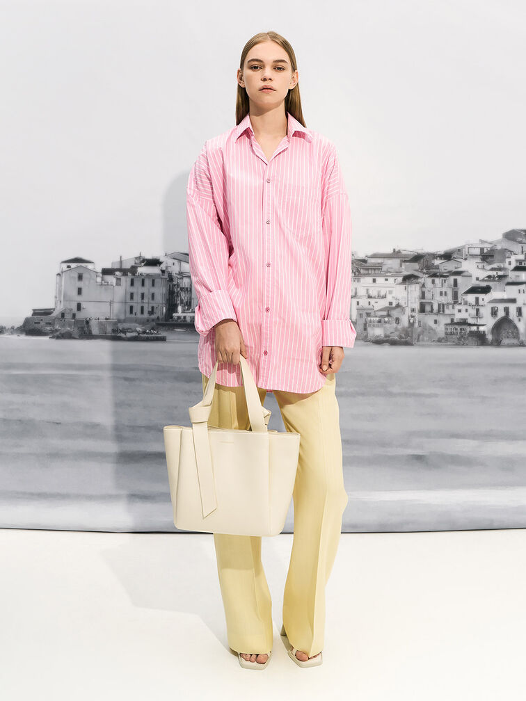 Toni Knotted Tote Bag, Chalk, hi-res