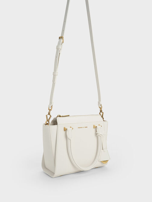 Trapeze Tote Bag, White, hi-res