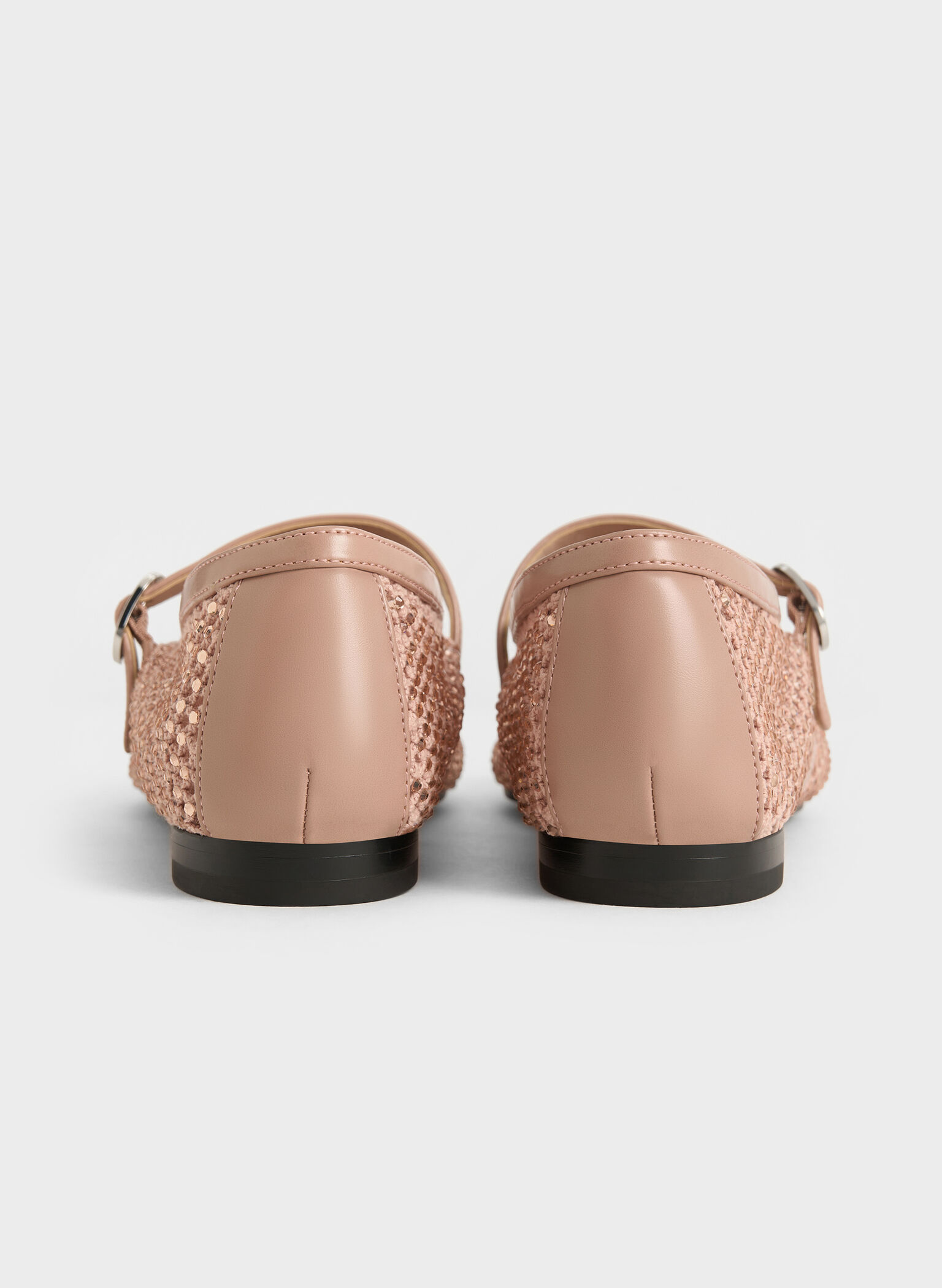 Maggie Mesh Crystal-Embellished Mary Janes, Nude, hi-res