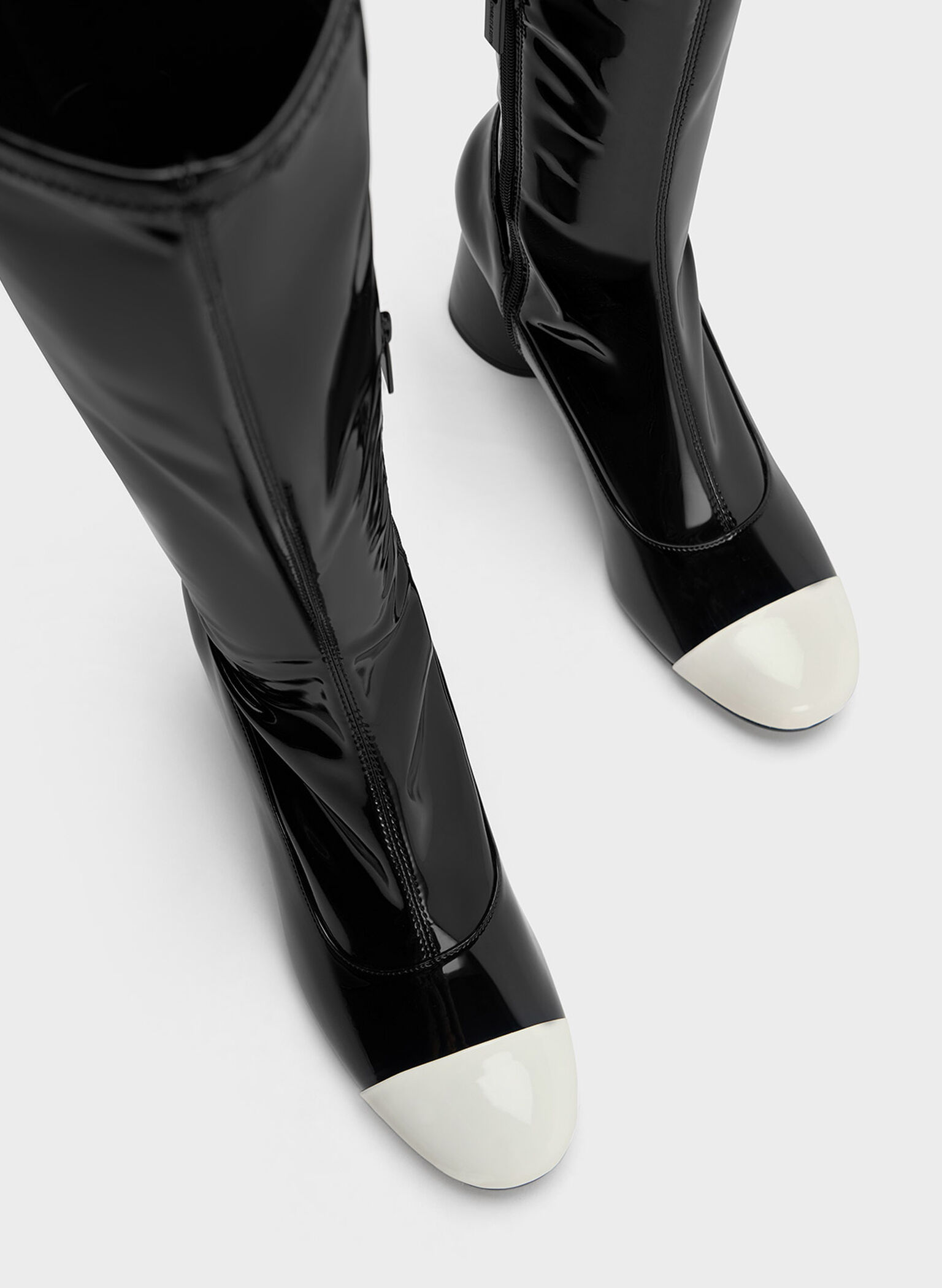 Coco Two-Tone Knee-High Boots, Multi, hi-res