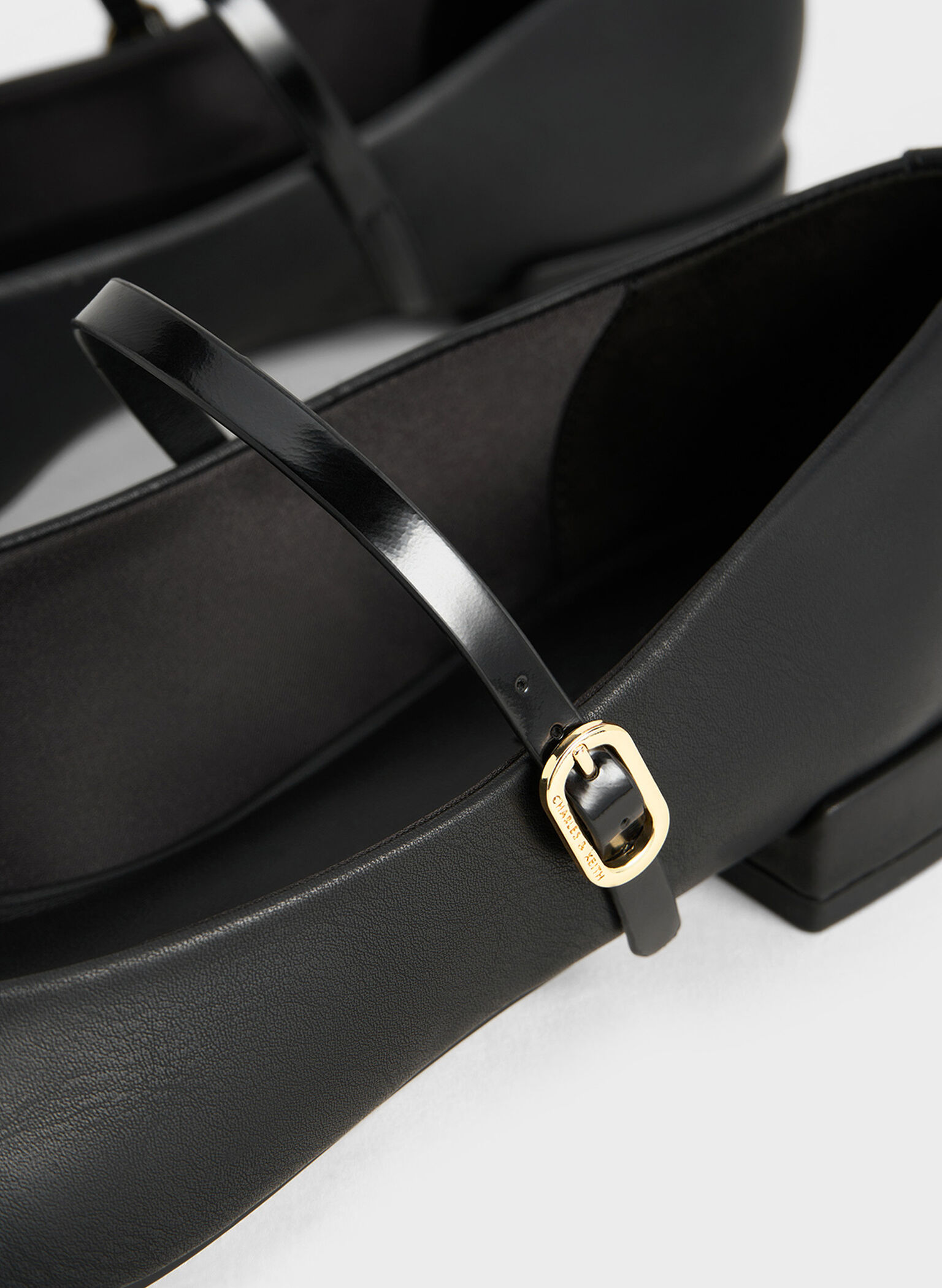 Gertrude Round-Toe Mary Janes, Black, hi-res