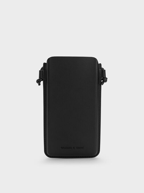 Camelia Phone Pouch, Black, hi-res