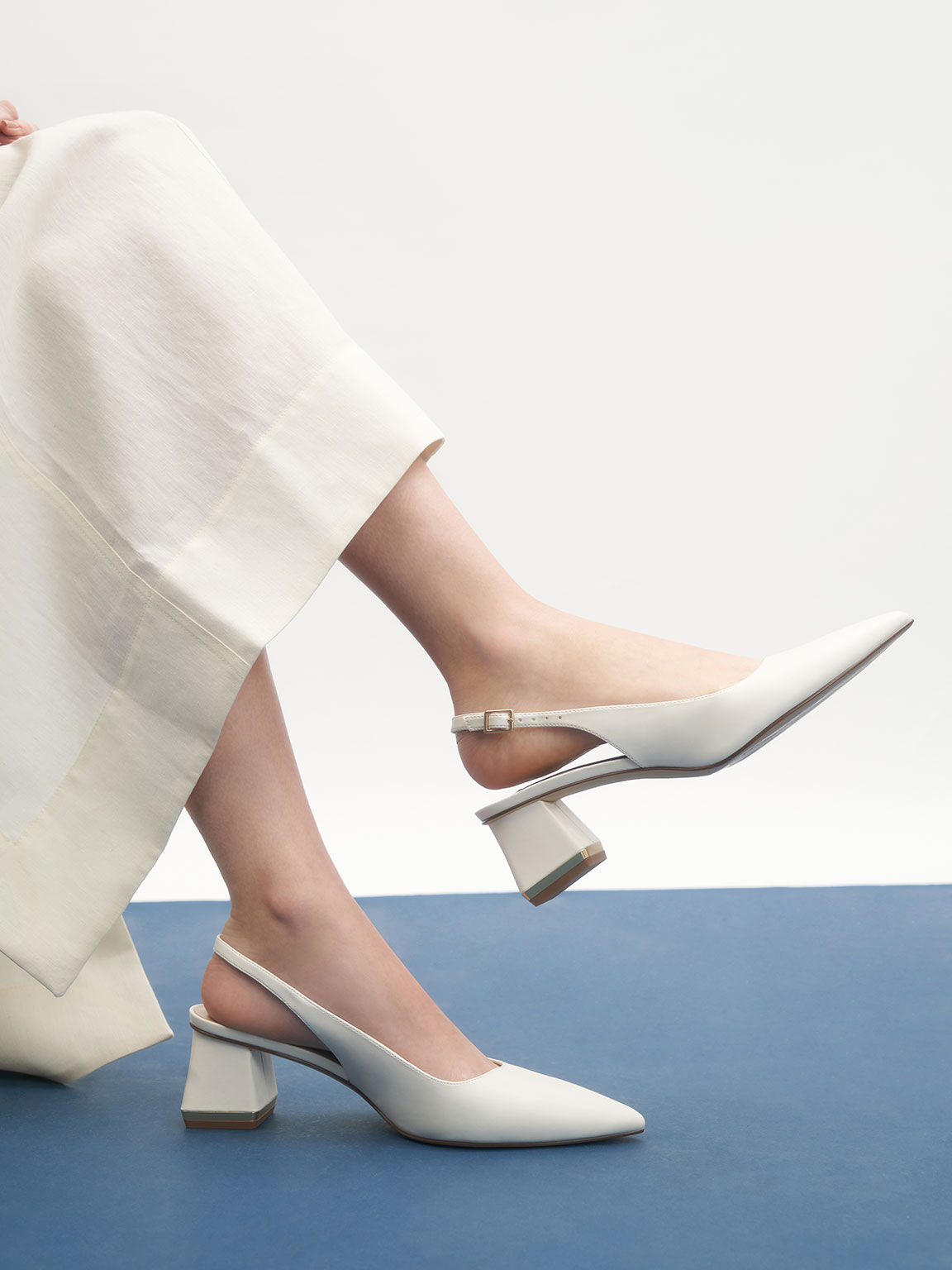 Metallic mid discount heel shoes