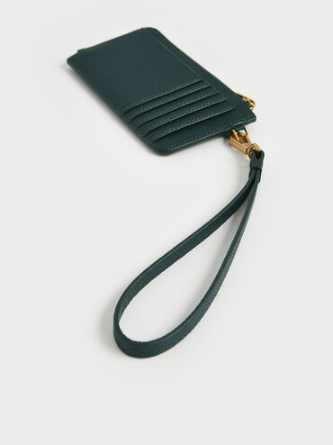 Multi-Slot Wristlet Card Holder, Dark Green, hi-res