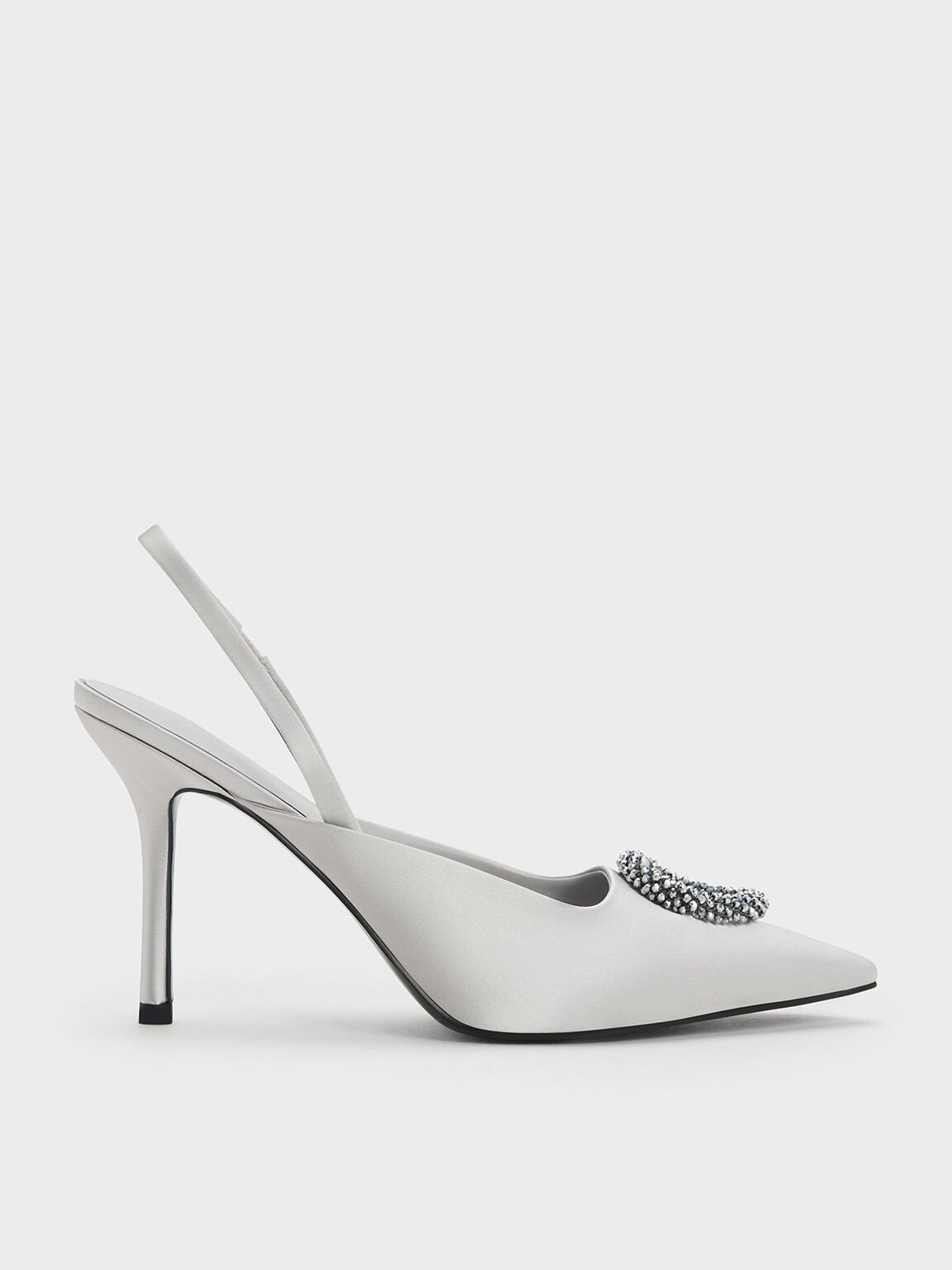 Charles and keith silver heels store