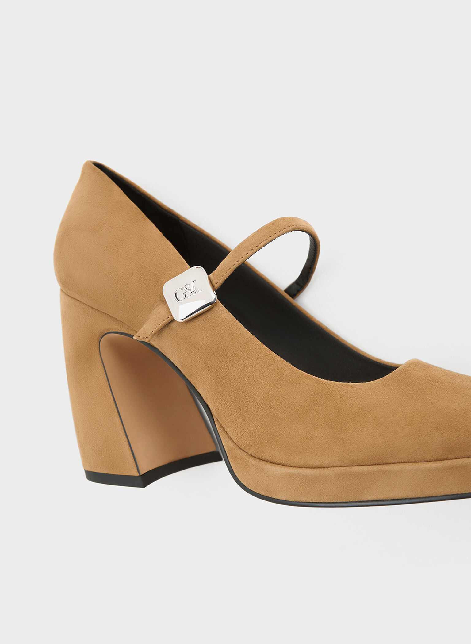 Jyll Suede Platform Mary Janes, Caramel, hi-res
