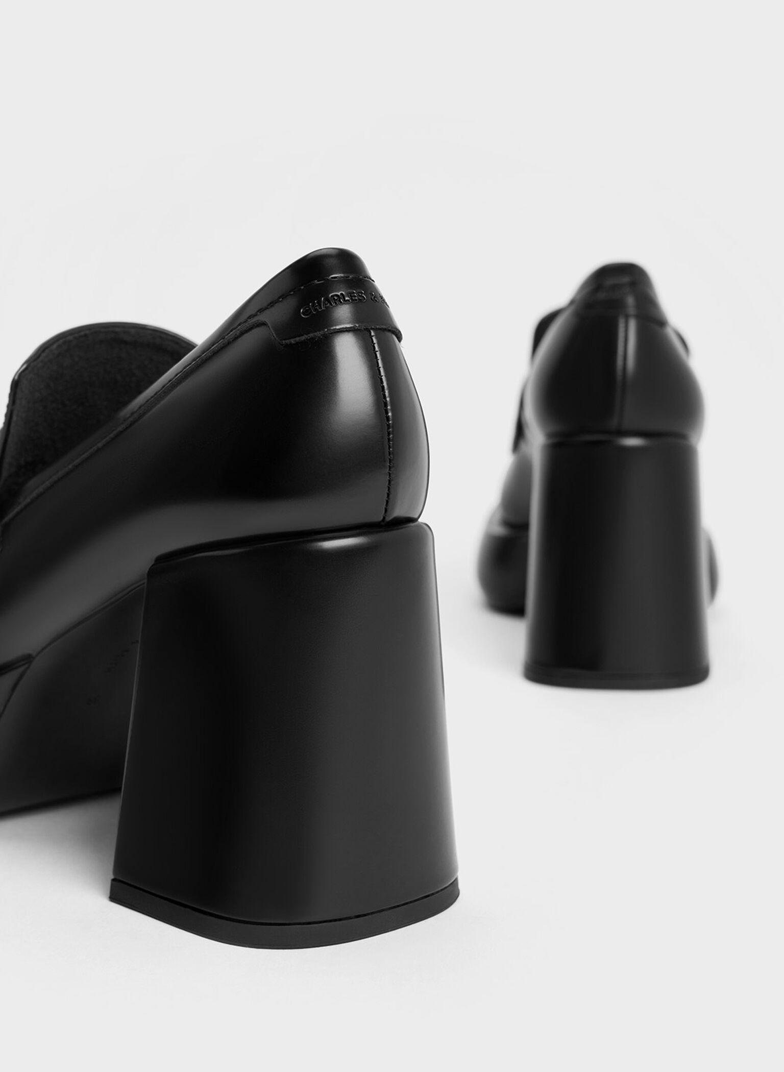 Monique Platform Loafer Pumps, Black Box, hi-res