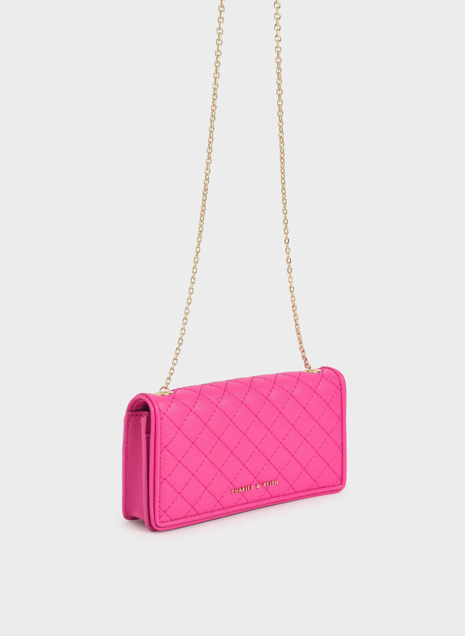 Quilted Pouch, Fuchsia, hi-res