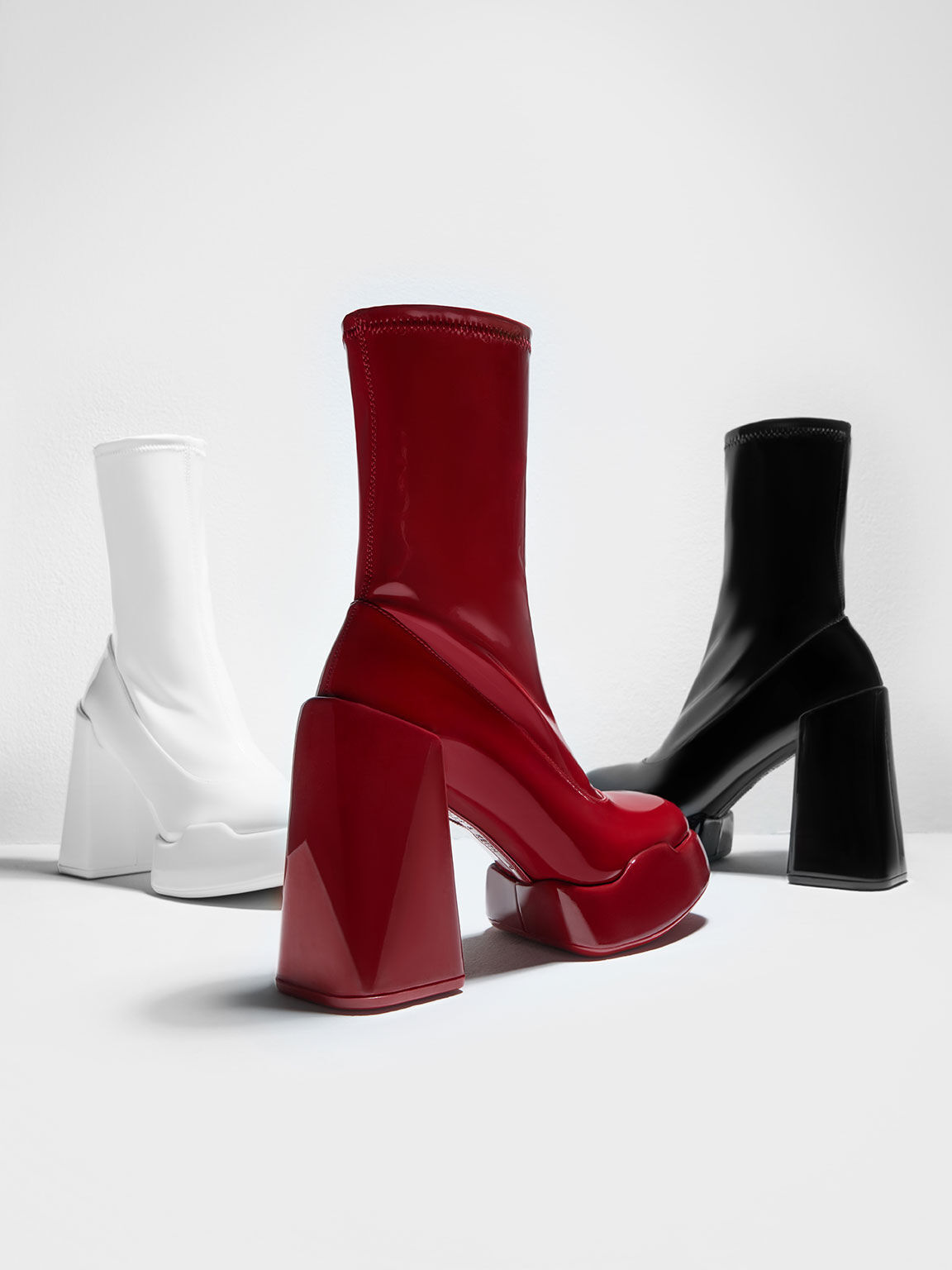 Block heel clearance patent boots