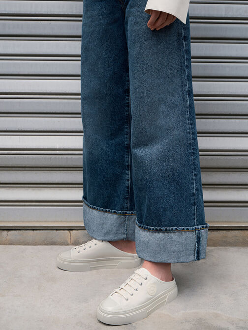Kay Canvas Slip-On Sneakers, White, hi-res