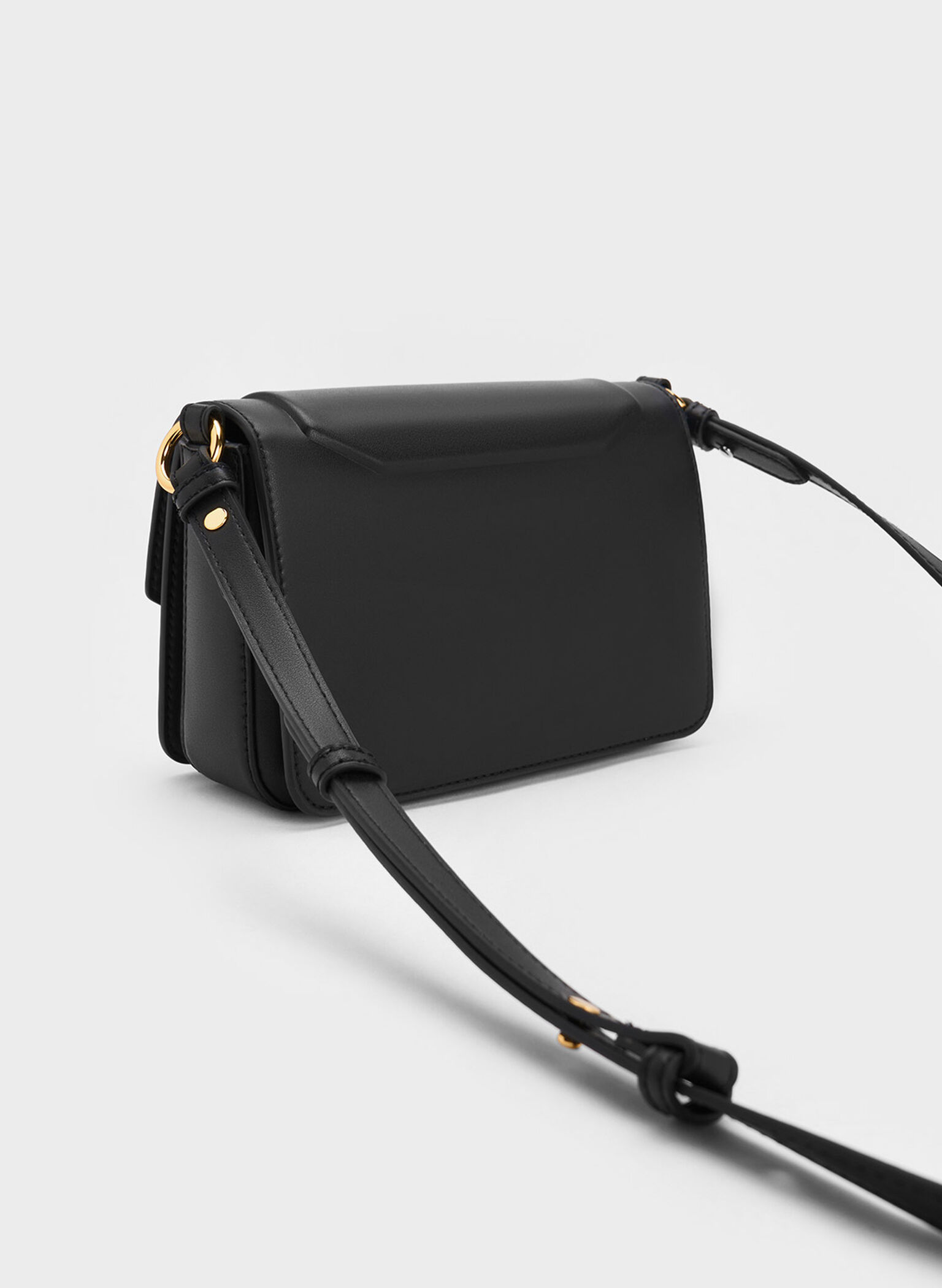 Kalinda Metallic Accent Boxy Bag, Black, hi-res