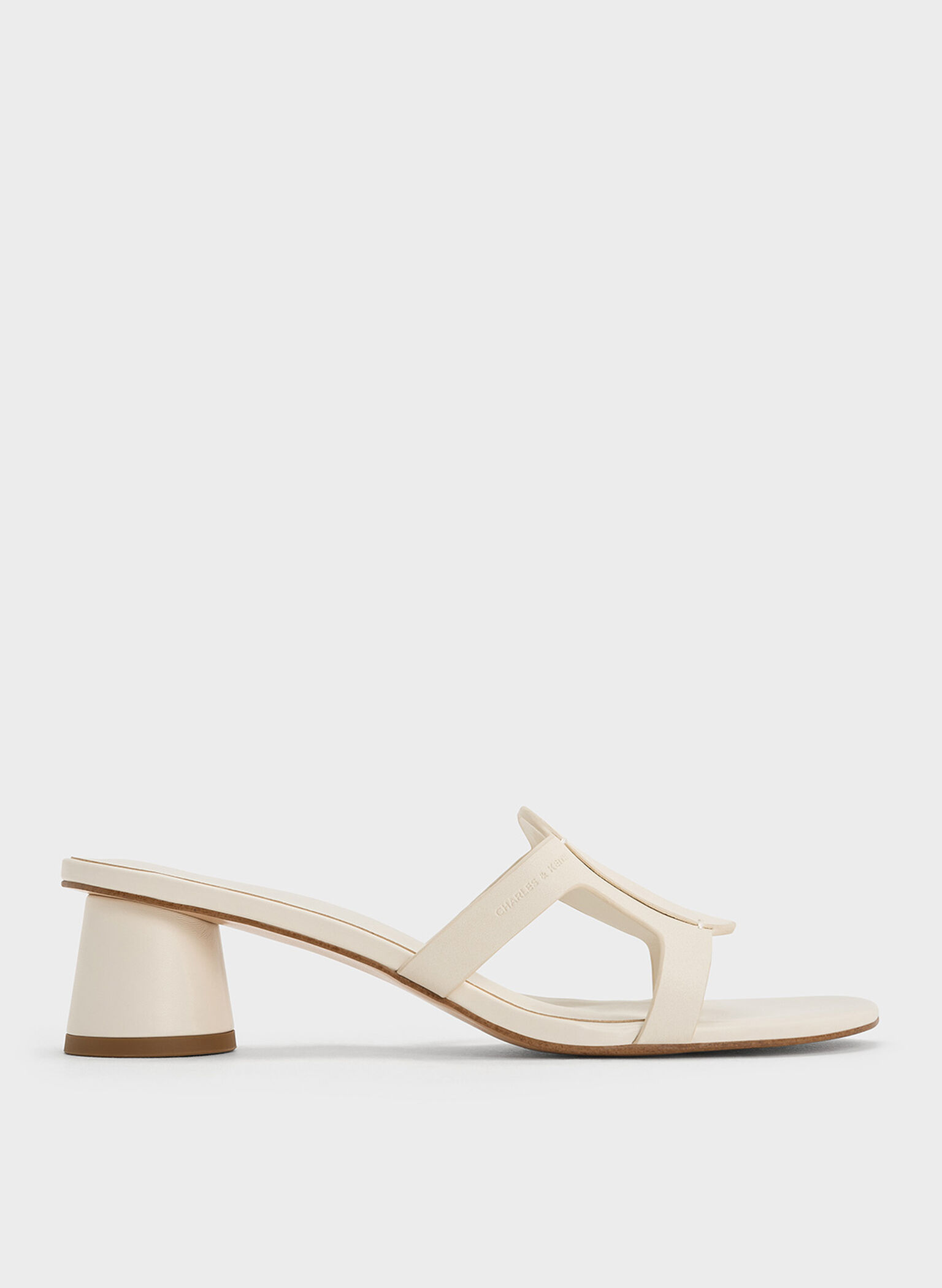Easley Cut-Out Heeled Sandals, Chalk, hi-res
