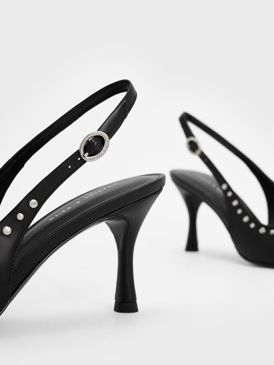 Black heels with hotsell spikes