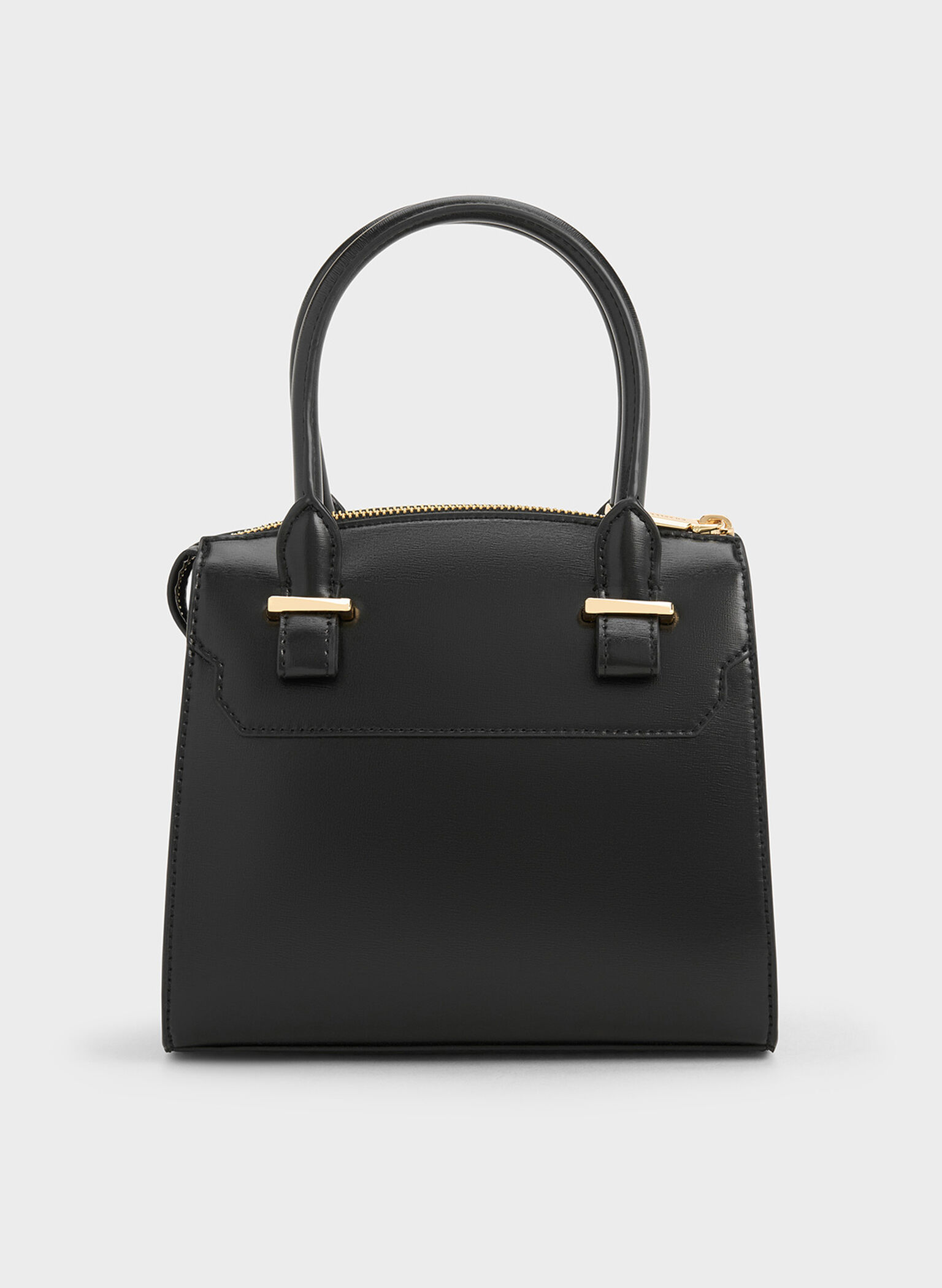 Temmie Structured Tote Bag, Black, hi-res