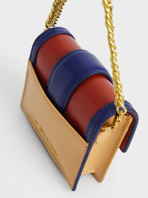 Gabine Colour-Block Chain-Link Cardholder, Multi, hi-res