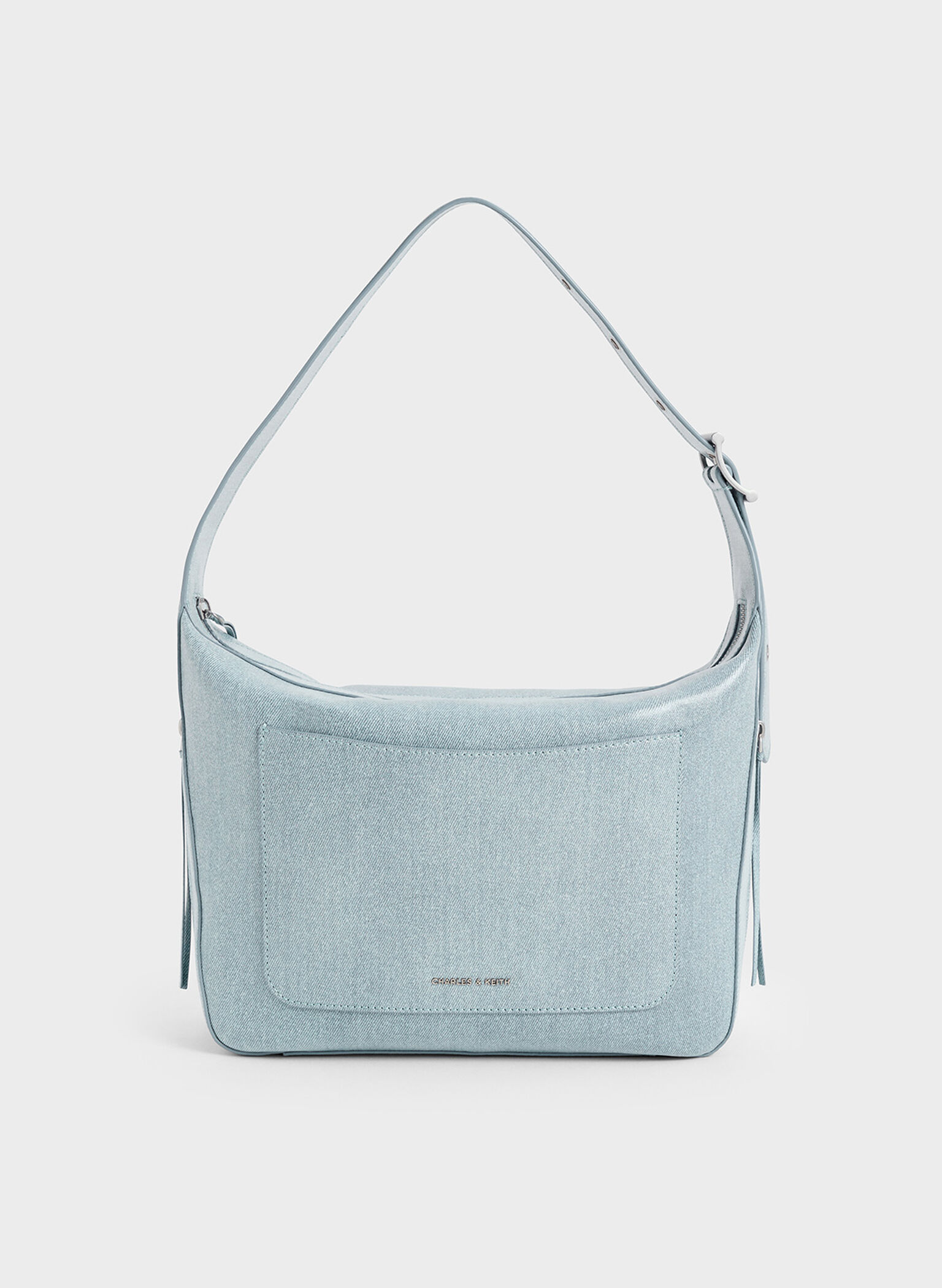 Xylia Denim Hobo Bag, Denim Blue, hi-res